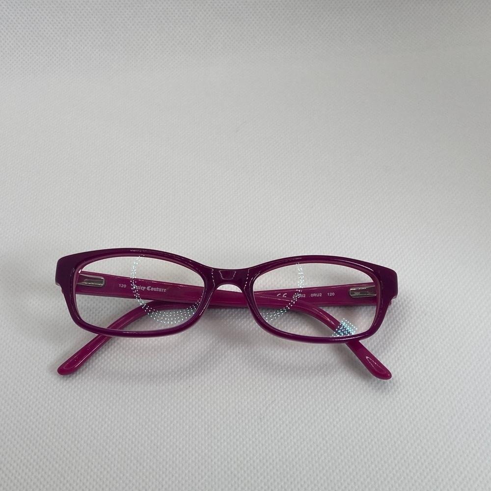 Kid Girl Juicy Couture Chic And Elegante Dark Pink Eyeglasses Frame